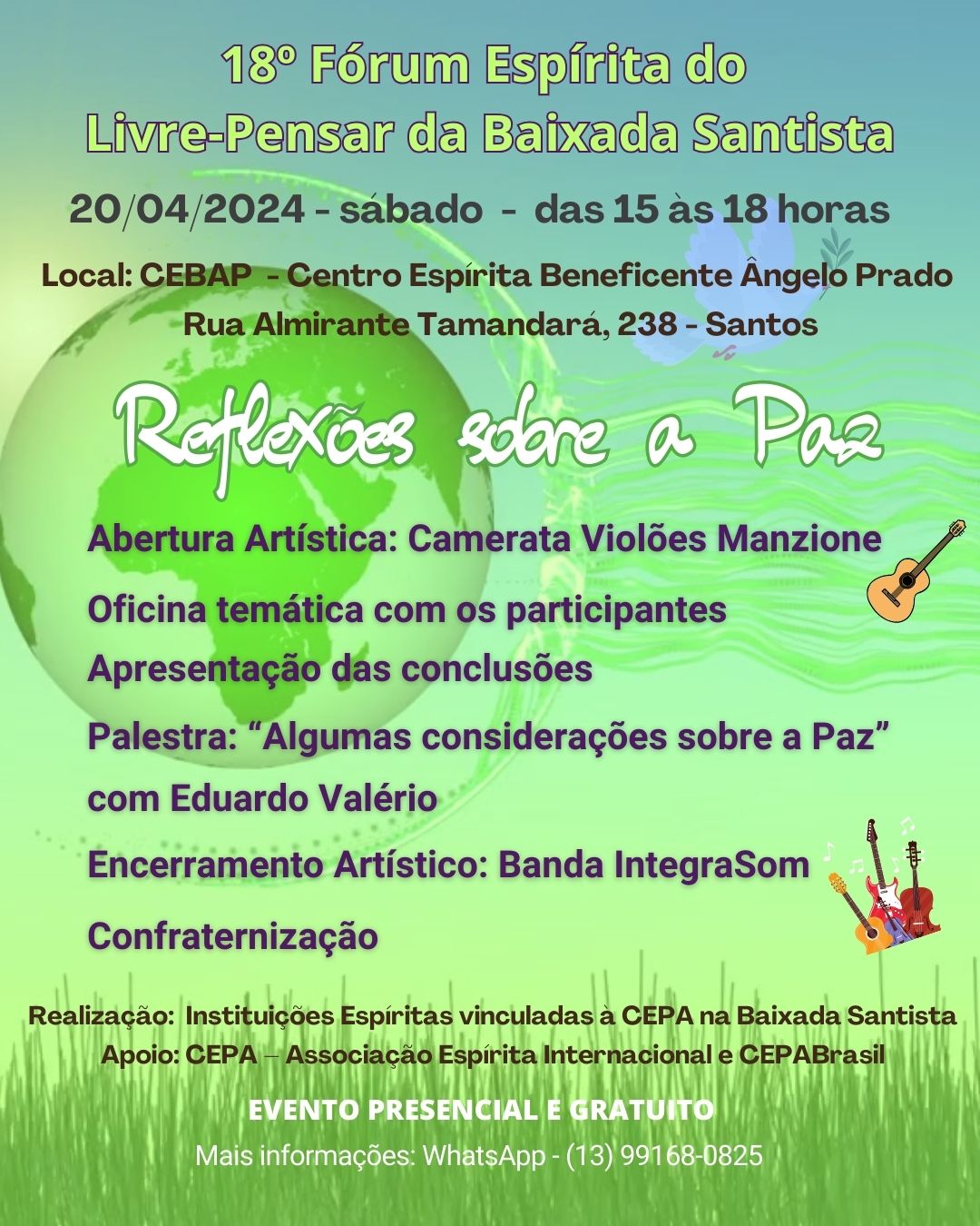 Cartaz 18 Forum Espirita do Livre Pensar BS